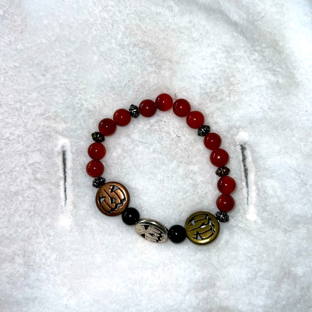 Handmade stretchy beaded bracelet